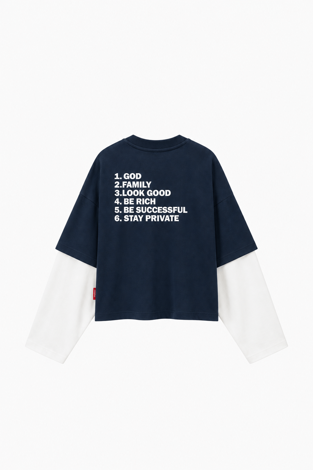 Erkek Double Sleeve Oversize Sweatshirt Lacivert