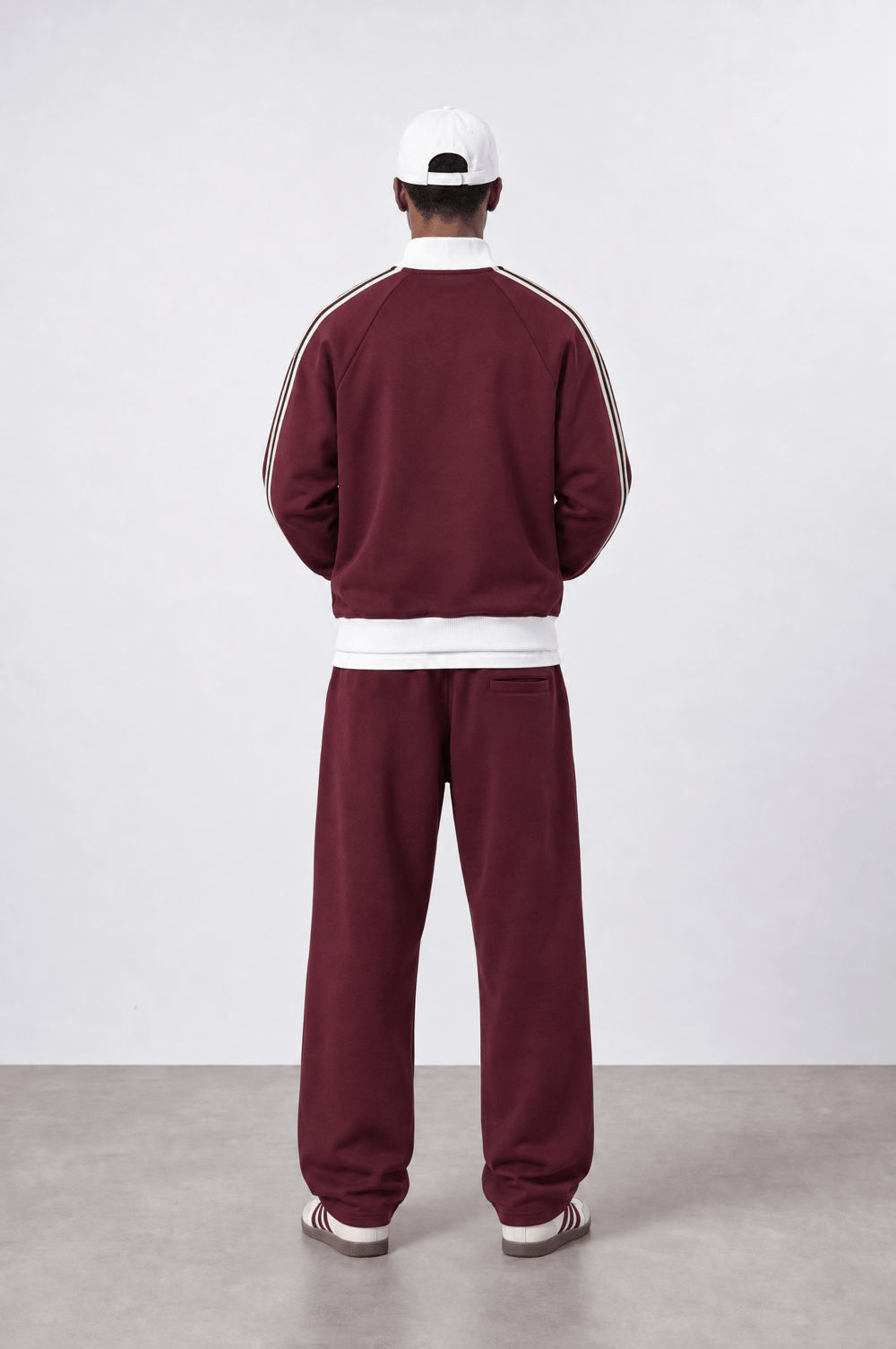 Erkek Far From Basic Şerit Detaylı Doubleface Eşofman Takımı Bordo