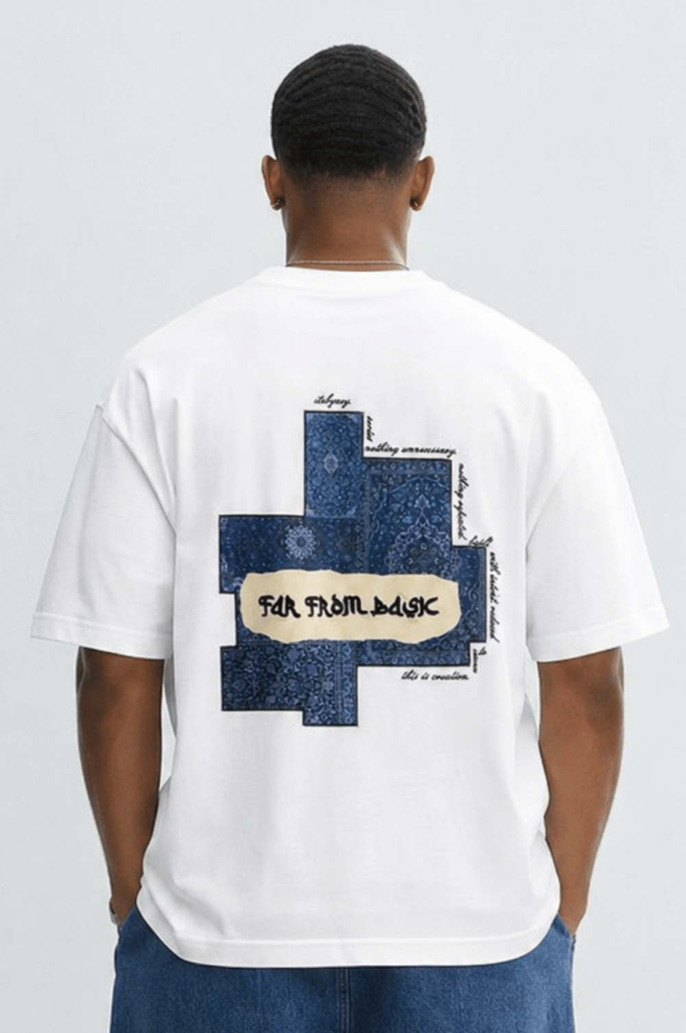 Erkek FFB Patch Oversize T-Shirt Ekru