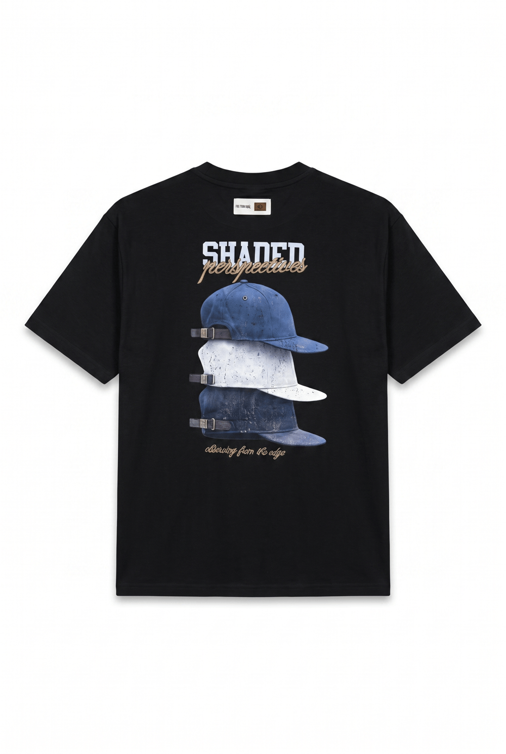 Erkek Shaded Baskılı Oversize T-Shirt Siyah