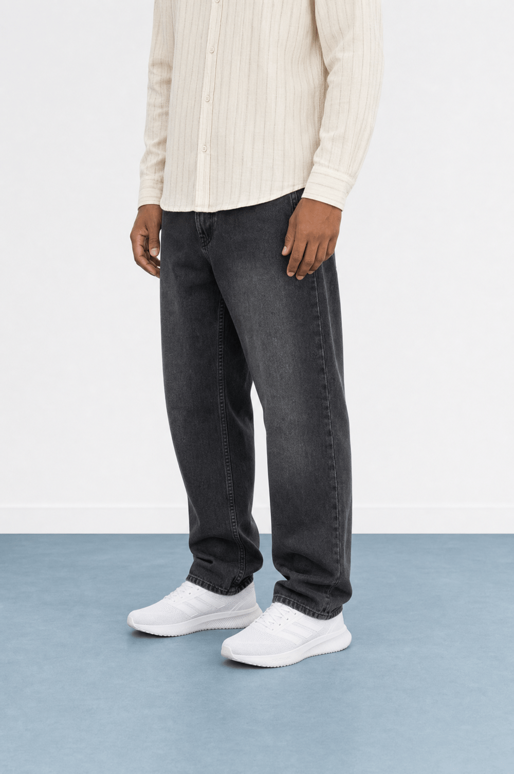Erkek Washed Baggy Pantolon Antrasit