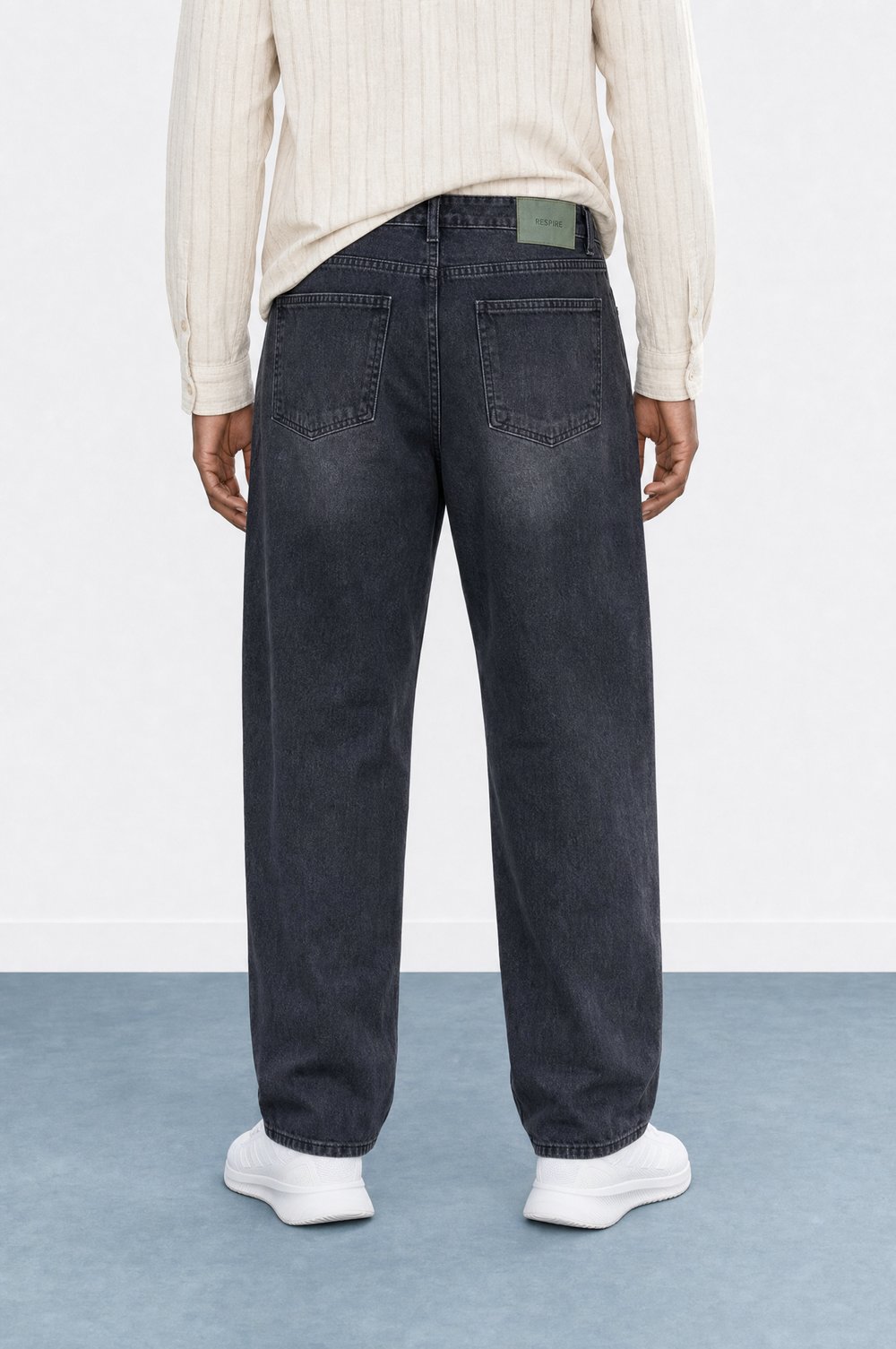 Erkek Washed Baggy Pantolon Antrasit