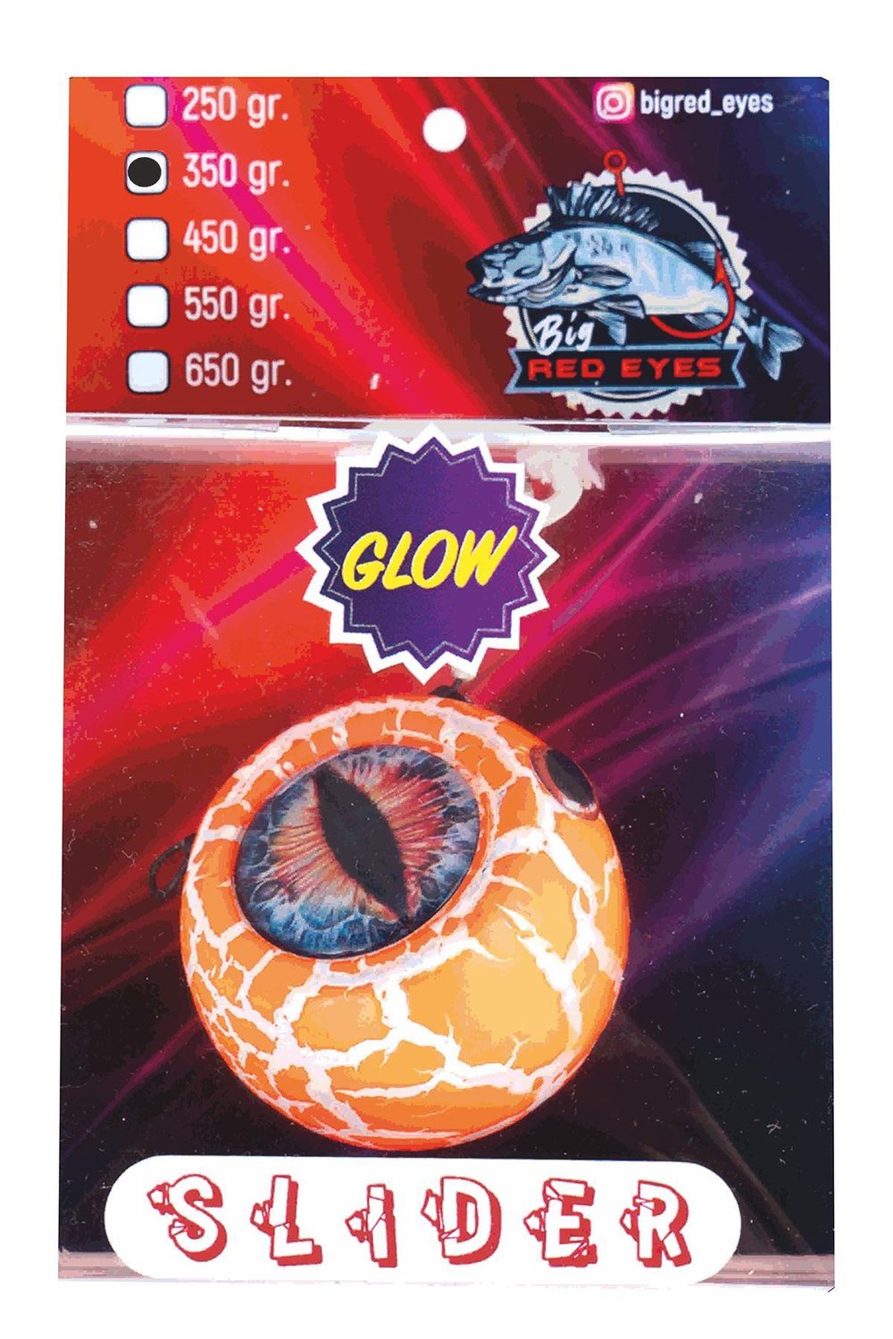 Slider Melek Gözü 350g Çatlak Glow Turuncu
