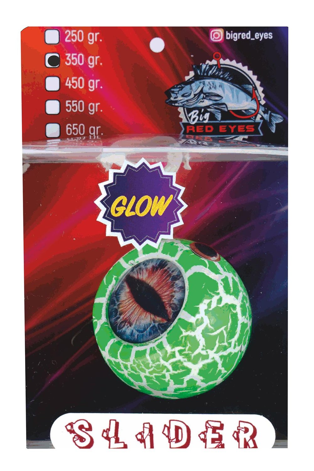 Slider Melek Gözü 350g Çatlak Glow Yeşil