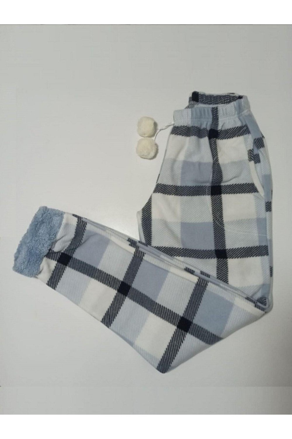 - Paça Manşetli , Cepli , Ponponlu , Kışlık , Polar Kadın Pijama Altı