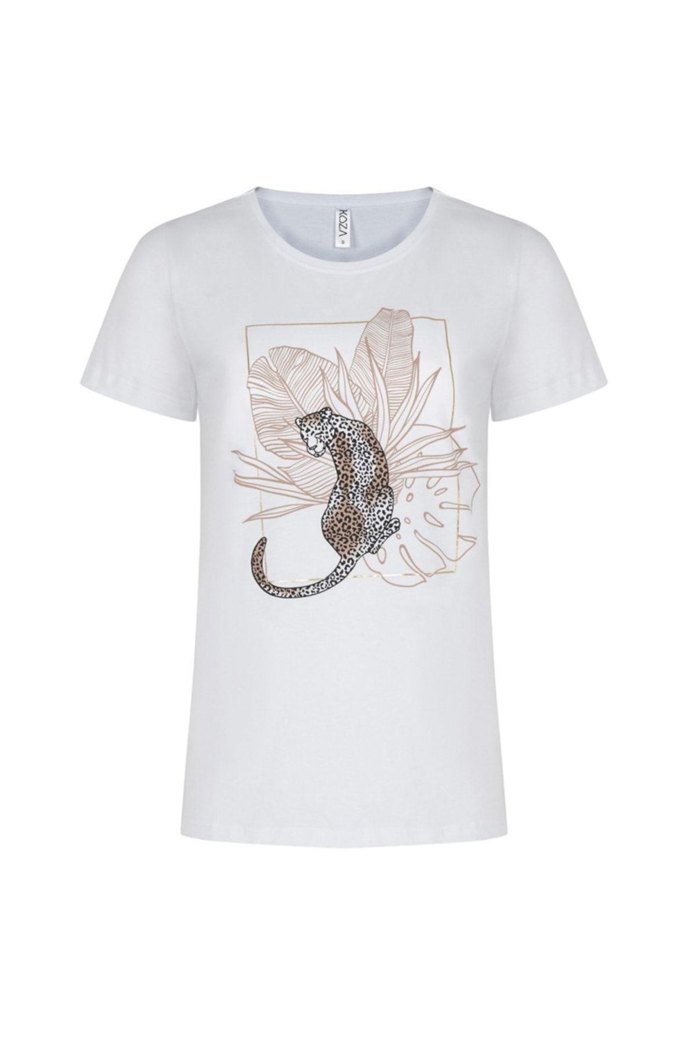Baskılı Kısa Kollu Bisiklet Yaka T-shirt