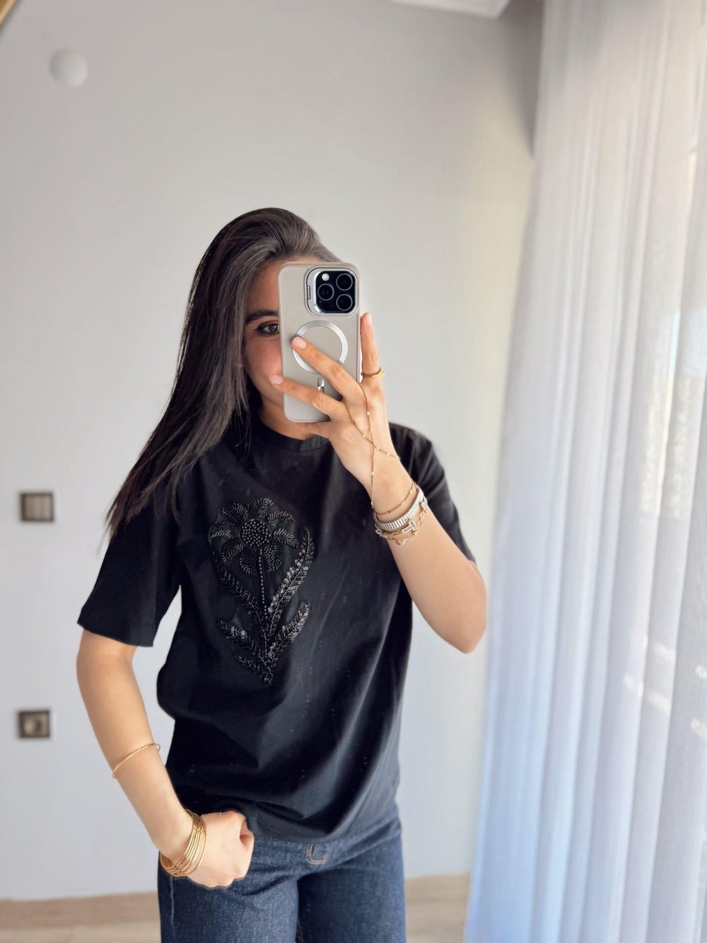 Ipk  taşlı tshirt