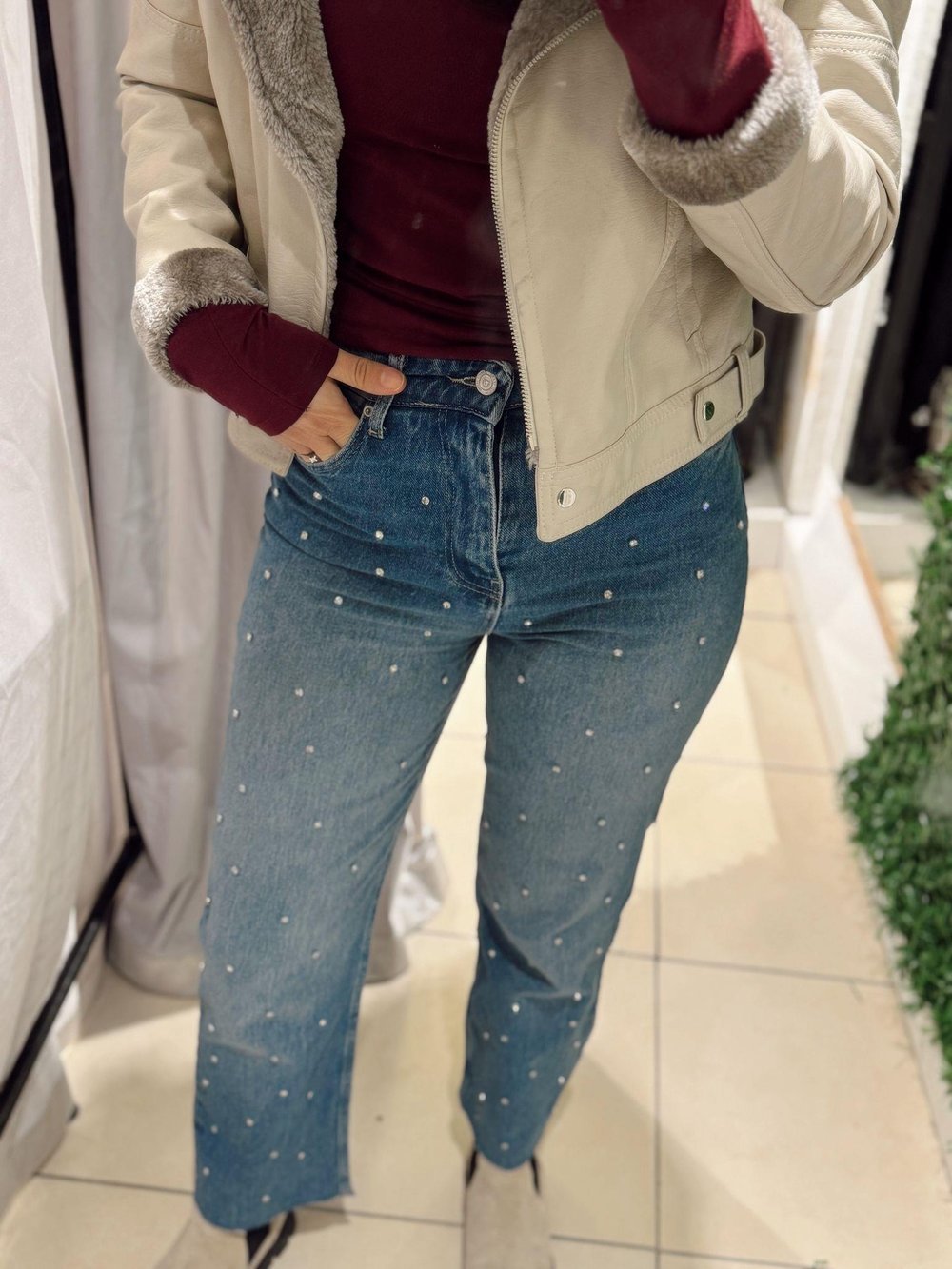 Taşlı Jean