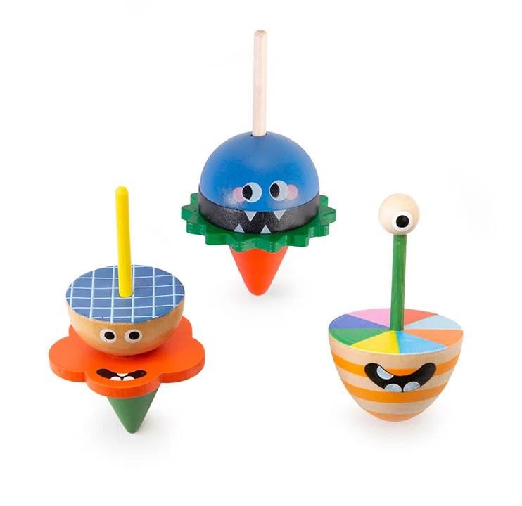 Kidoki Dizzy Monster Ahşap Topaç Oyunu