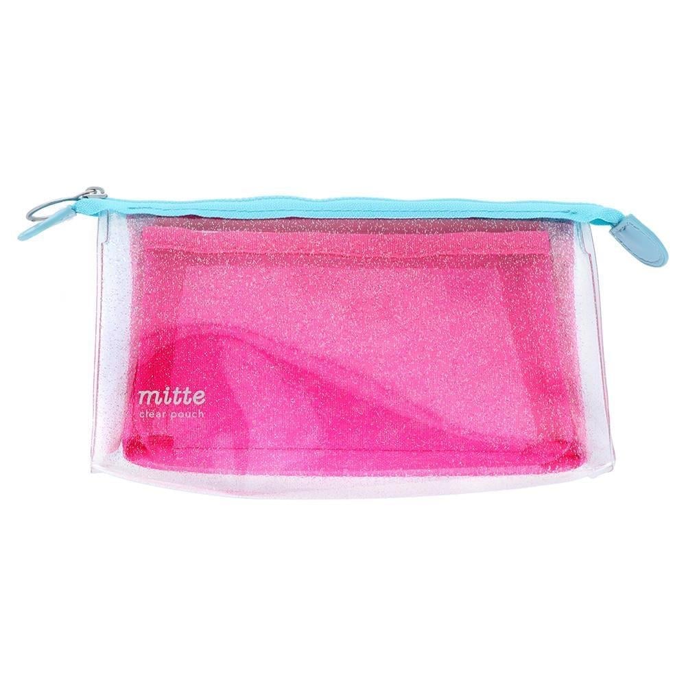 Mitte Şeffaf Kalemlik Bölmeli Pembe & Mavi