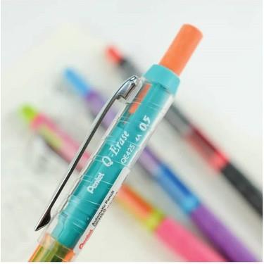 Pentel 0.7 mm Metal Klipsli Büyük Boy Silgili Versatil TURKUAZ