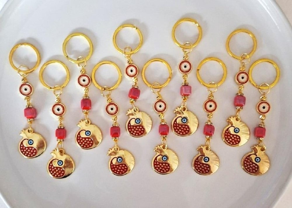 Hediyelik 10'lu Nar Bolluk Bereket Anahtarlık