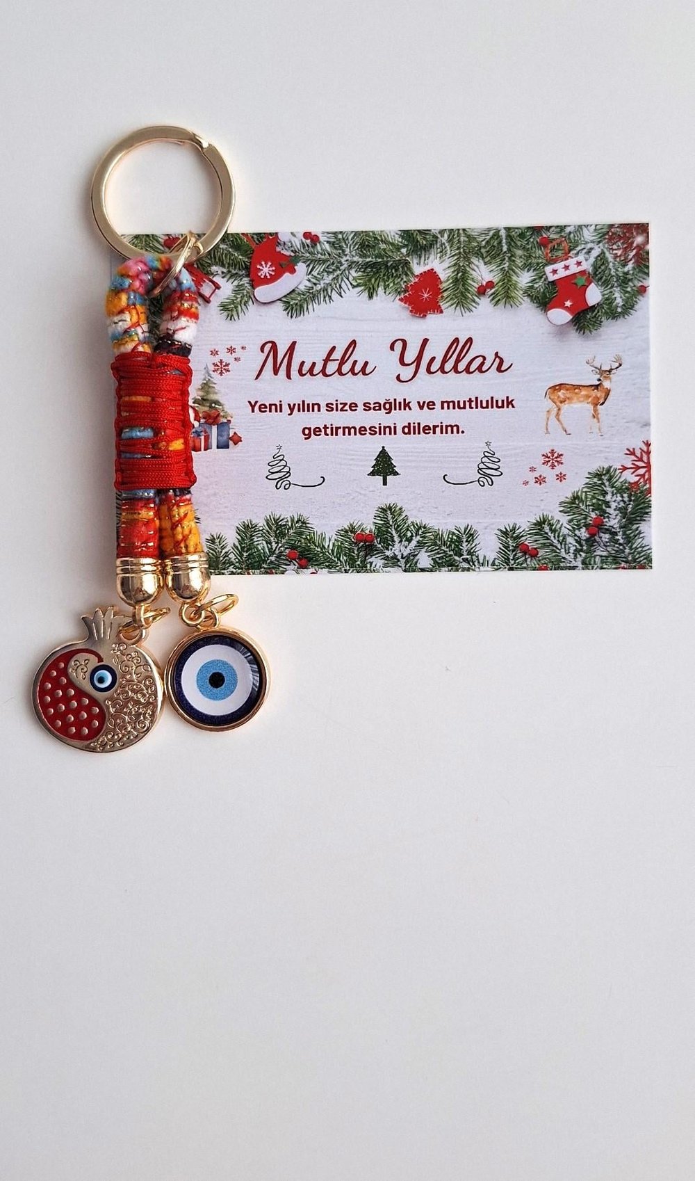 Yeni Yıl Hediyesi Bolluk Bereket Nar Anahtarlık 11,5 cm 