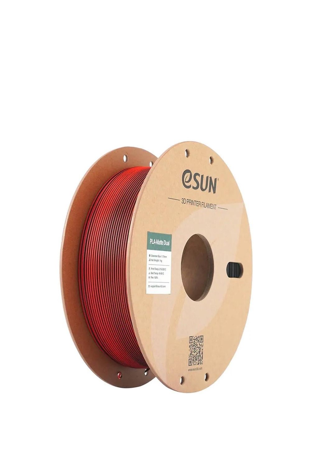 Esun PLA-Matte Filament Red-Black
