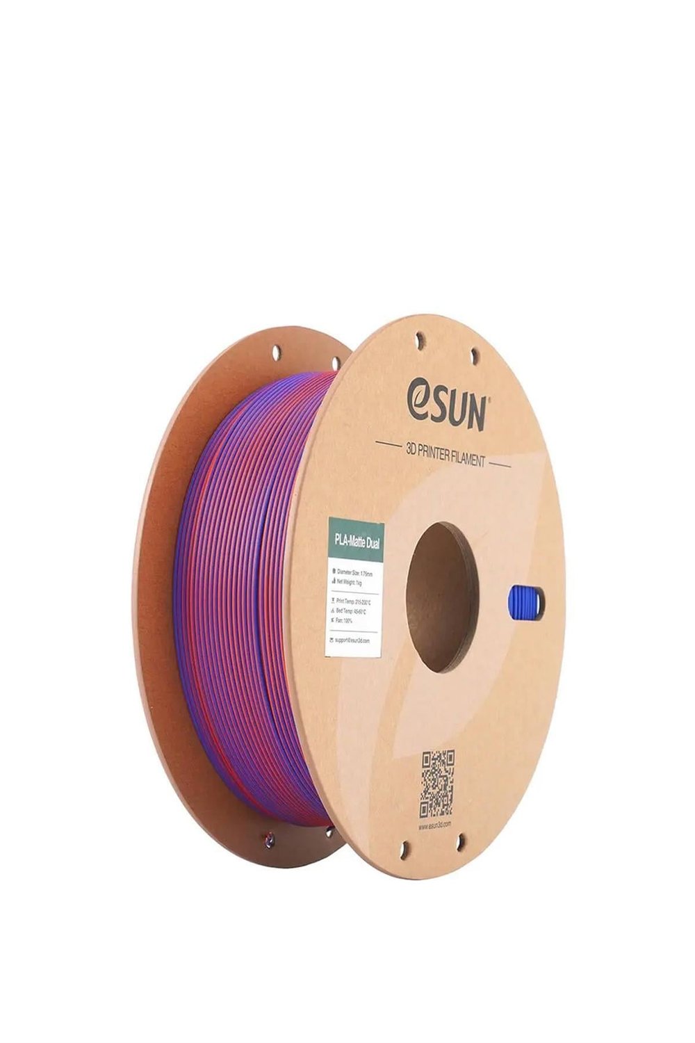 Esun PLA-Matte Filament Red-blue