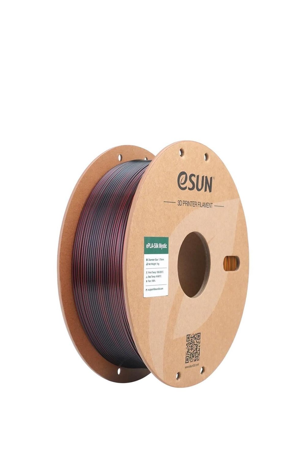 Esun PLA-Silk Mystic Filament Black-Red-Gold