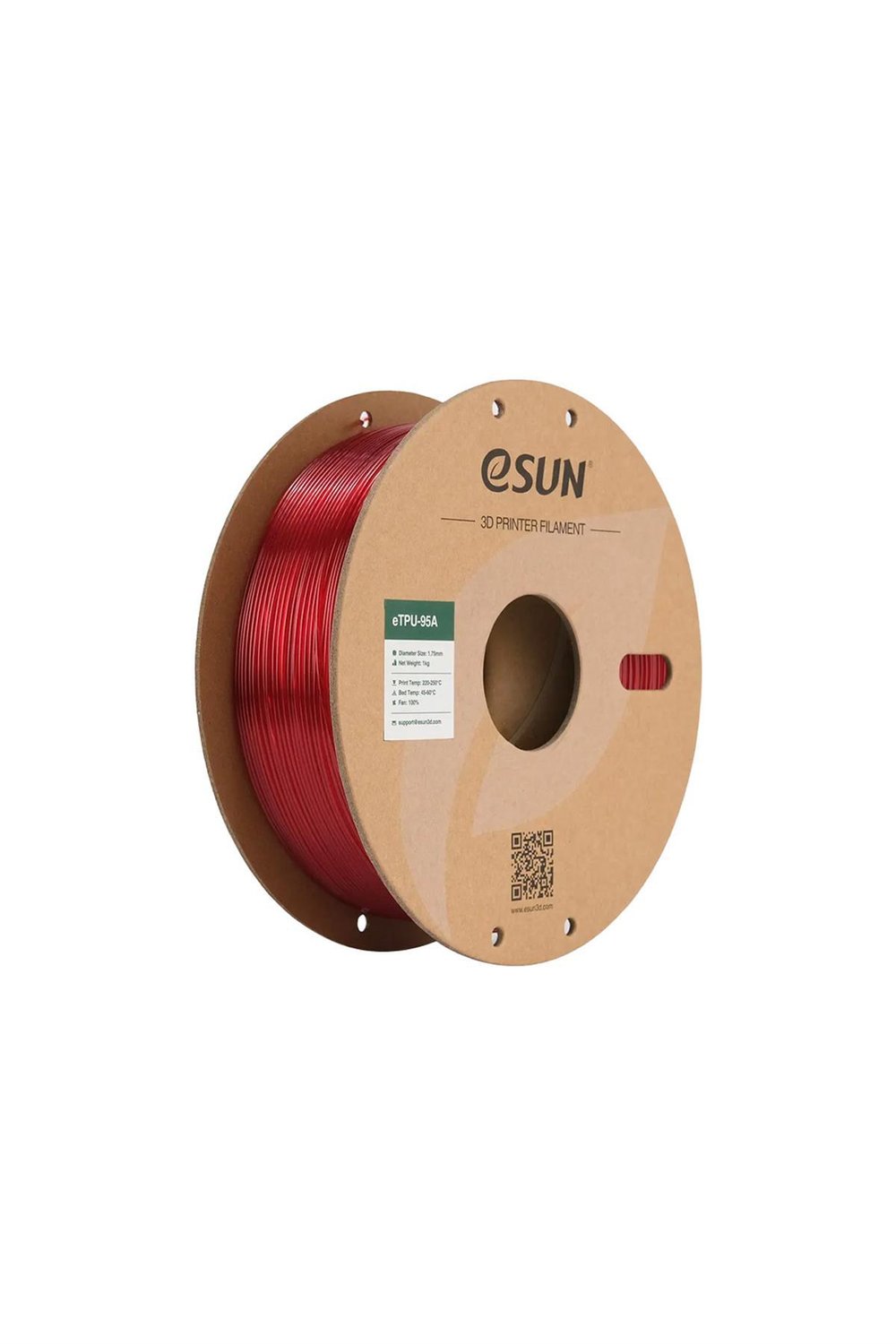 Esun eTPU-95A Filament Transparan Kırmızı