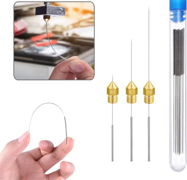 Nozul Temizleme İğne Kiti (0.3mm / 0.35mm / 0.4mm / 0.5mm / 0.6mm)