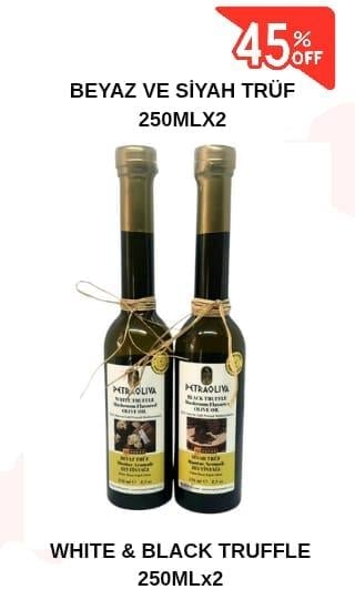 Beyaz Trüf ve Siyah Trüf Aromalı Zeytinyağ 250mlx2