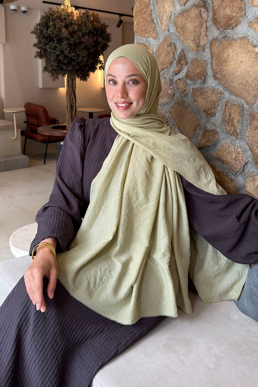 Organic Premium Şal Su Yeşili