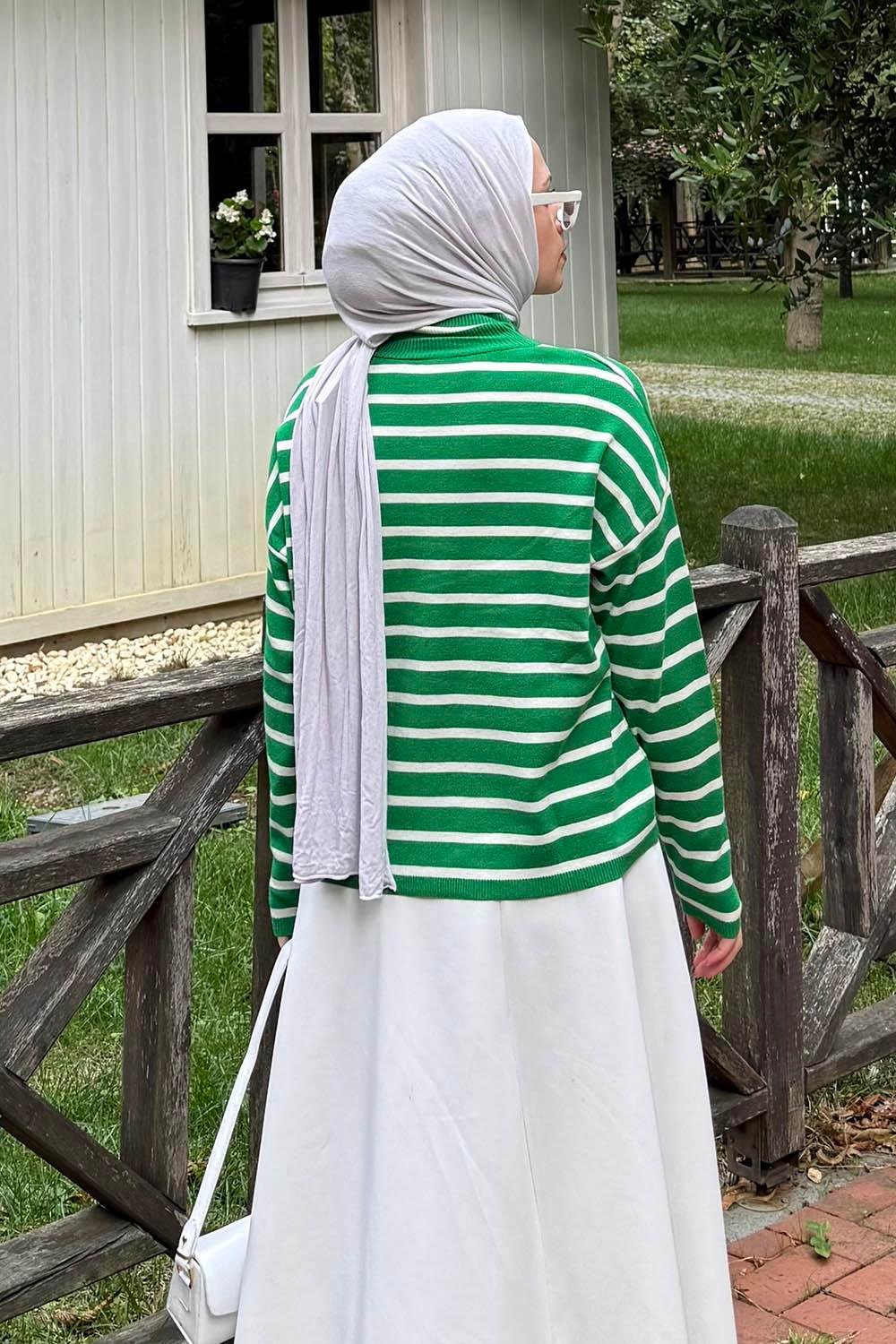 Çizgili BalIkçı Kazak Yeşil