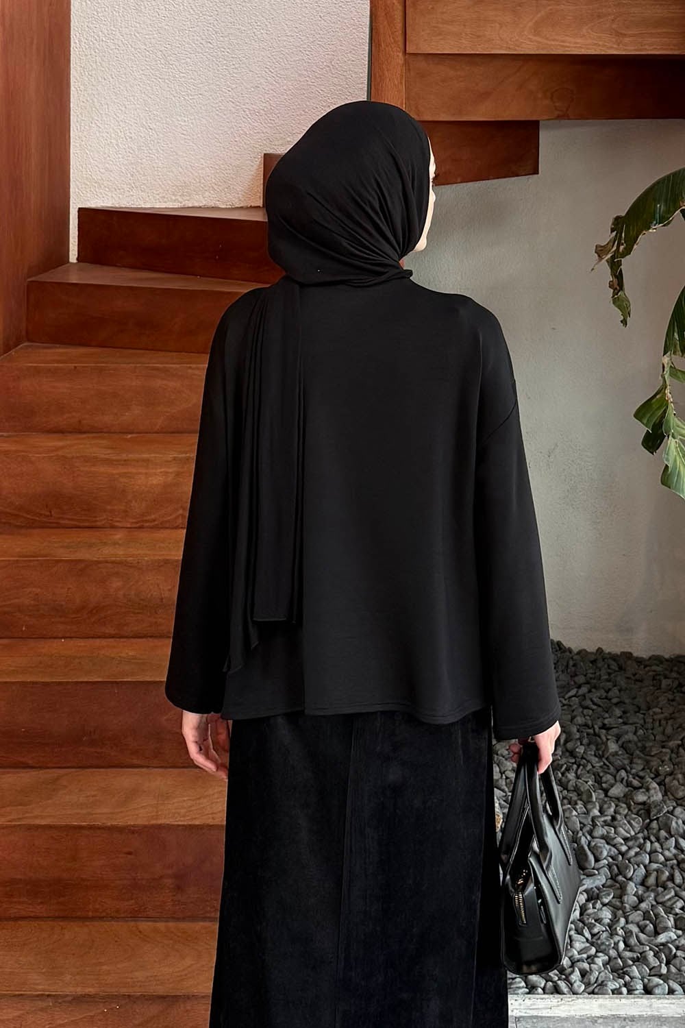 Kol Armalı Sweatshirt Siyah