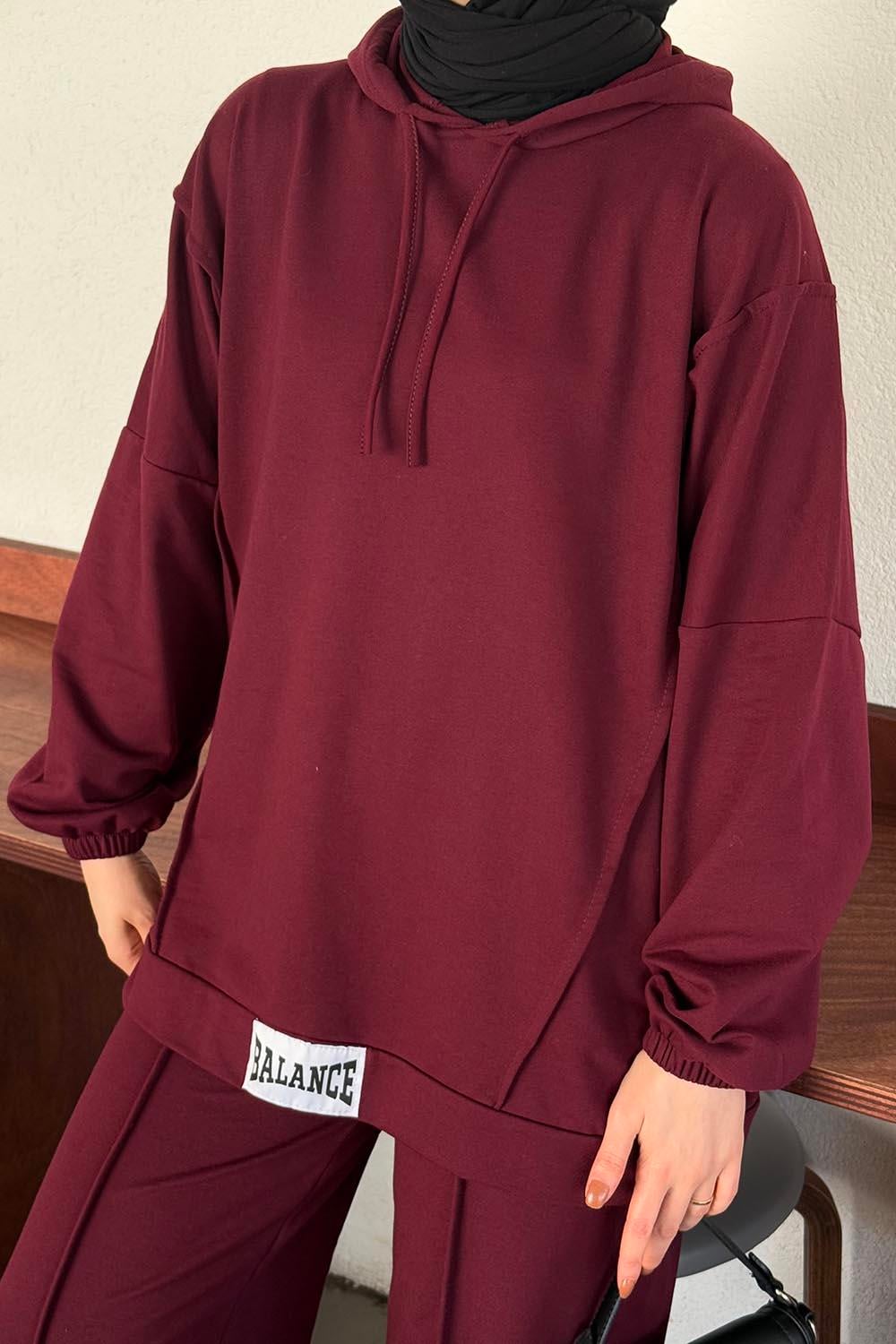 Balance Armalı Çımalı Ikili Takım Bordo
