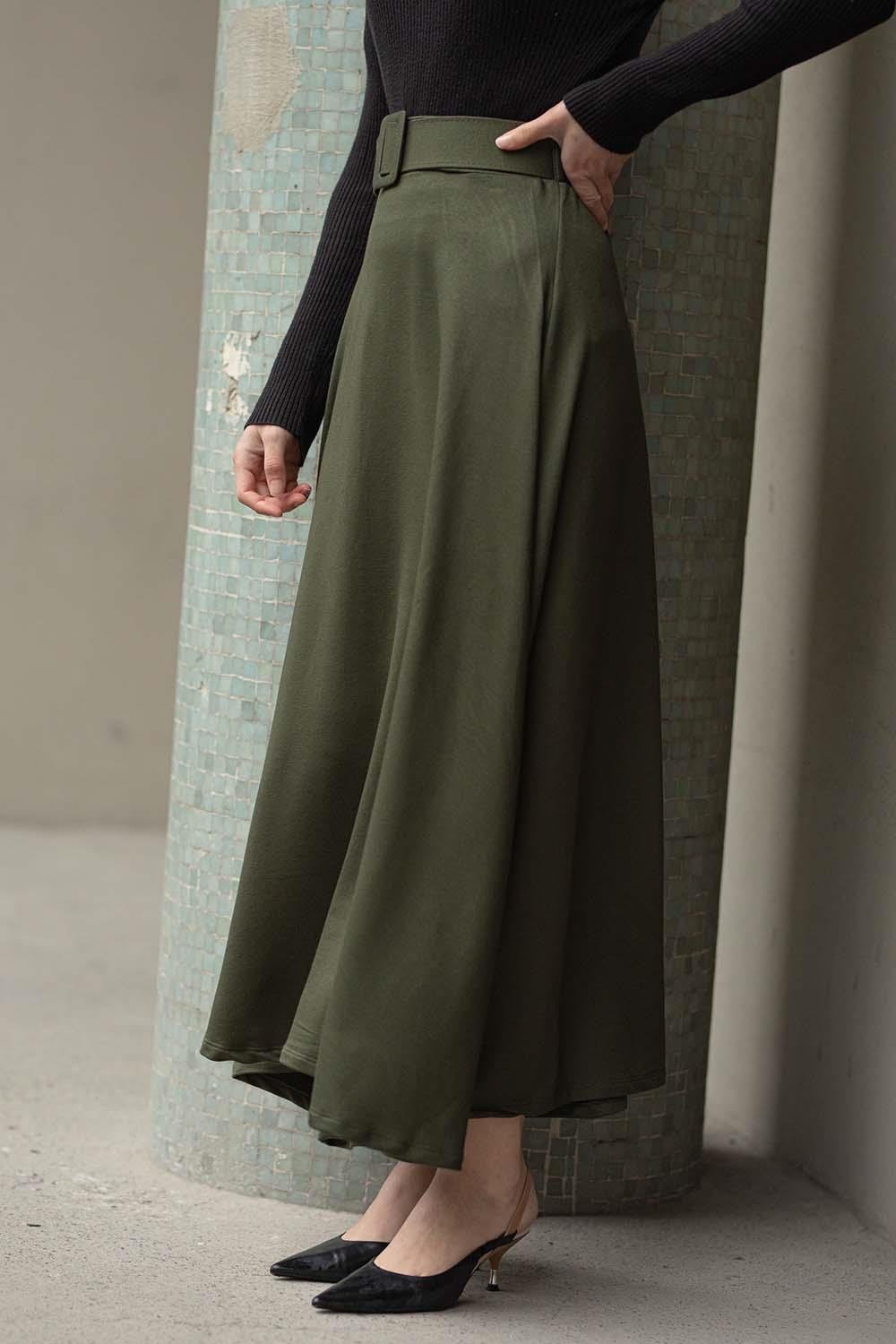 Kol Bağcık Detaylı Kimono Haki
