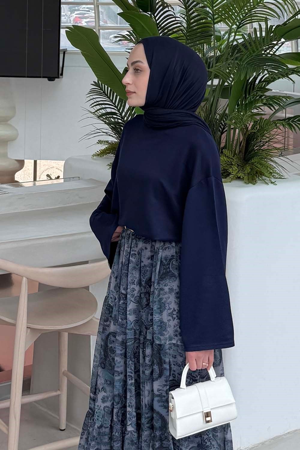 Kol Armalı Sweatshirt Lacivert