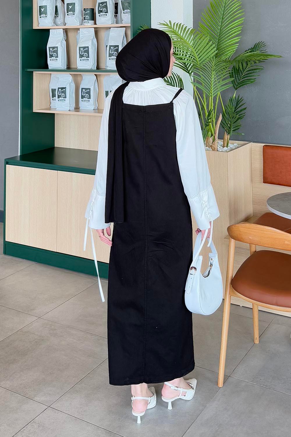 Gabardin Tesettür Jile Siyah