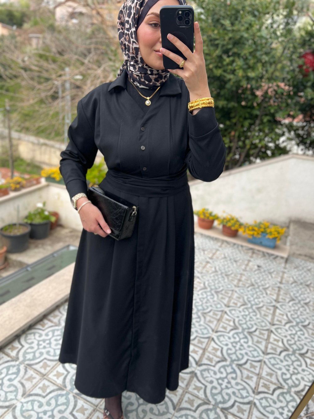 BAĞLAMALI KETEN ELBİSE