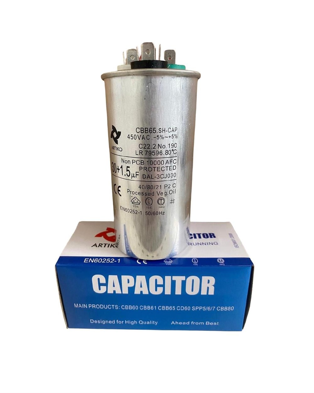 Klima Kondansatör 30+1.5 Uf 450 V AC Kapasitör Cbb65