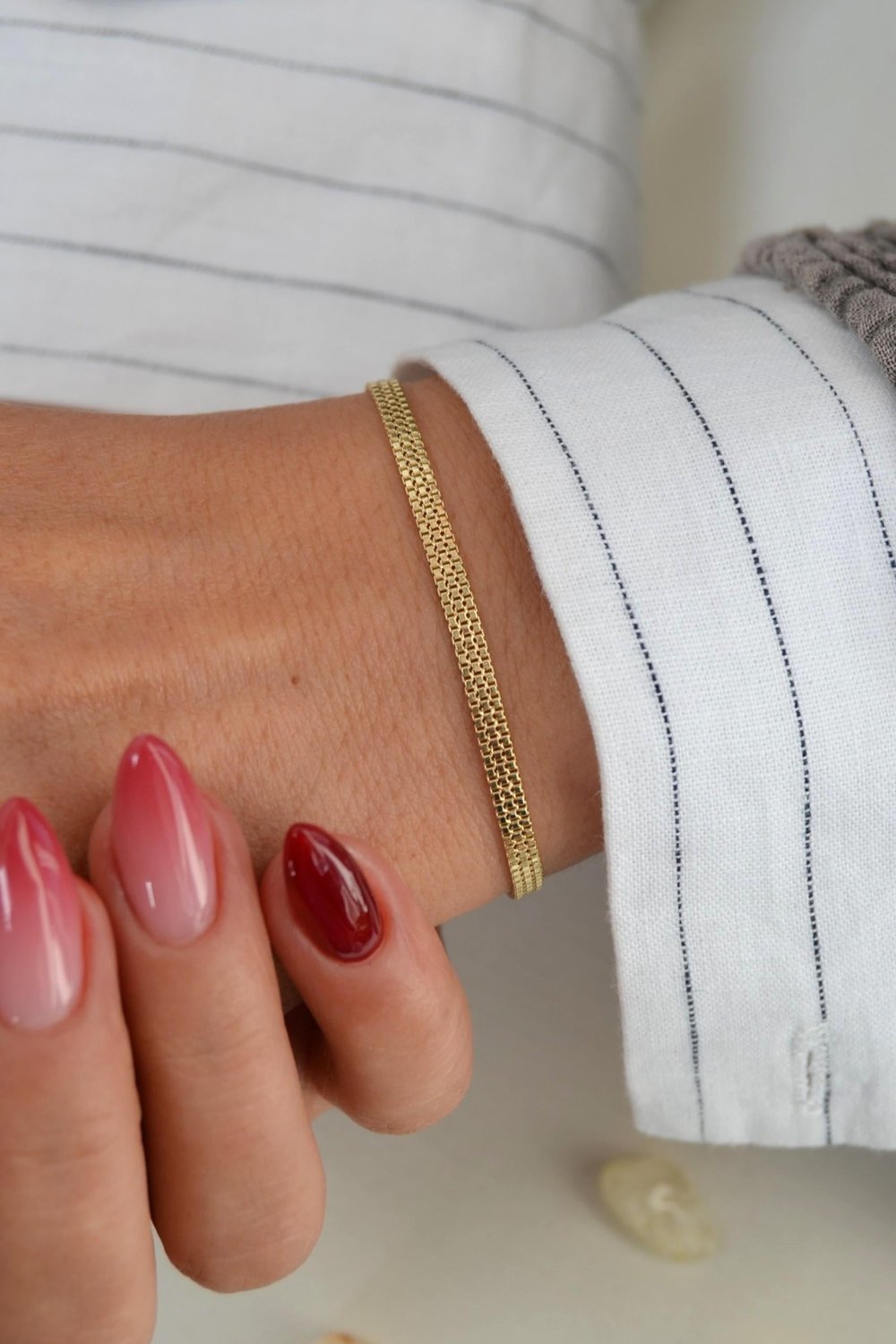 14K Gold Rodyum Kaplama Zincir Bileklik