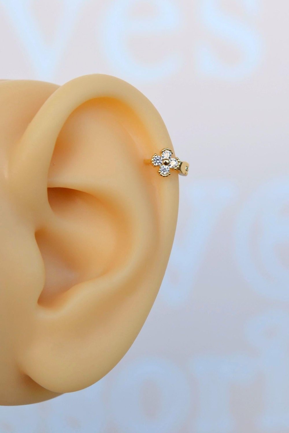 Halka Model Çiçek Tragus Piercing Forward Helix Kıkırdak