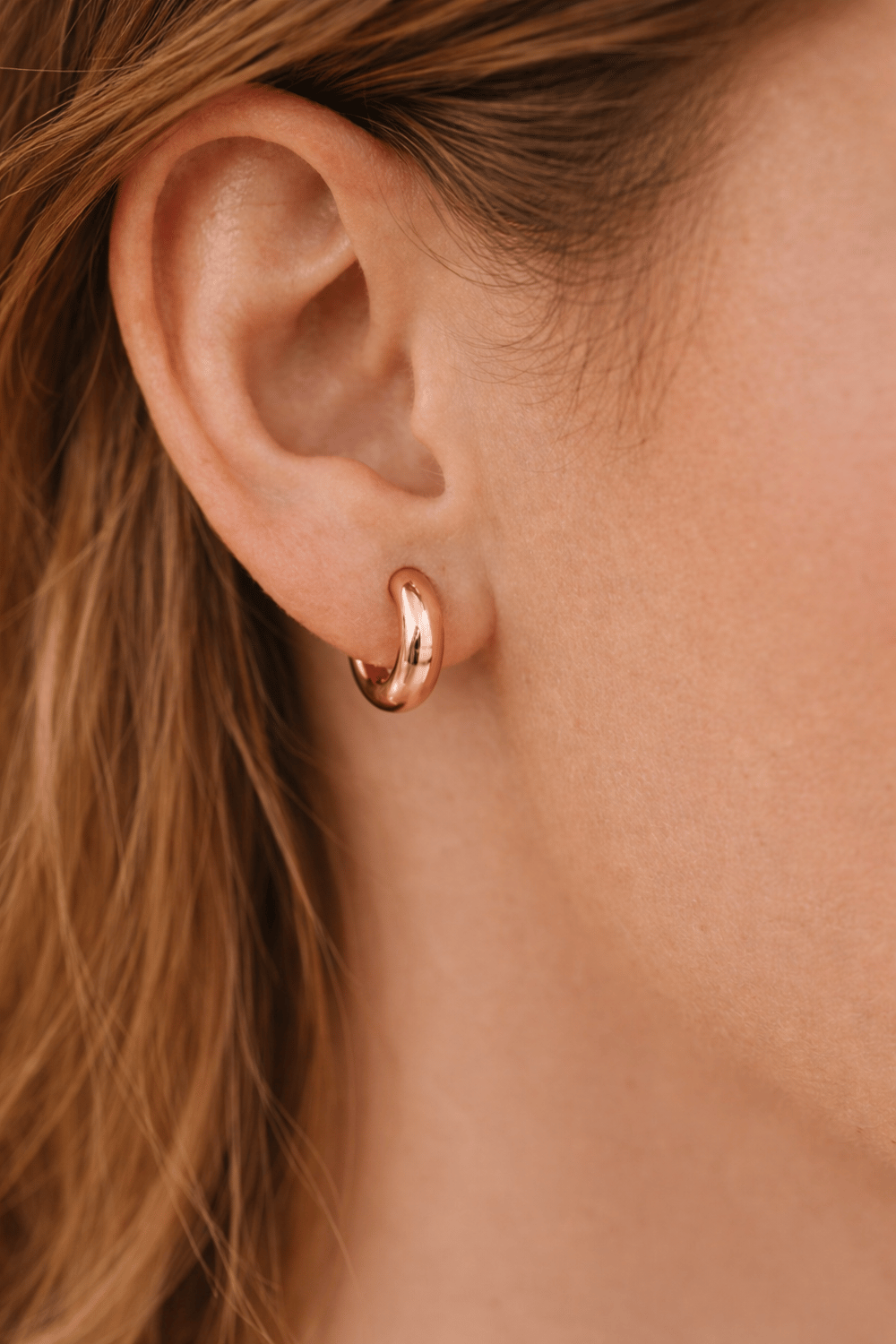 Bombeli Halka Küpe Rose Gold