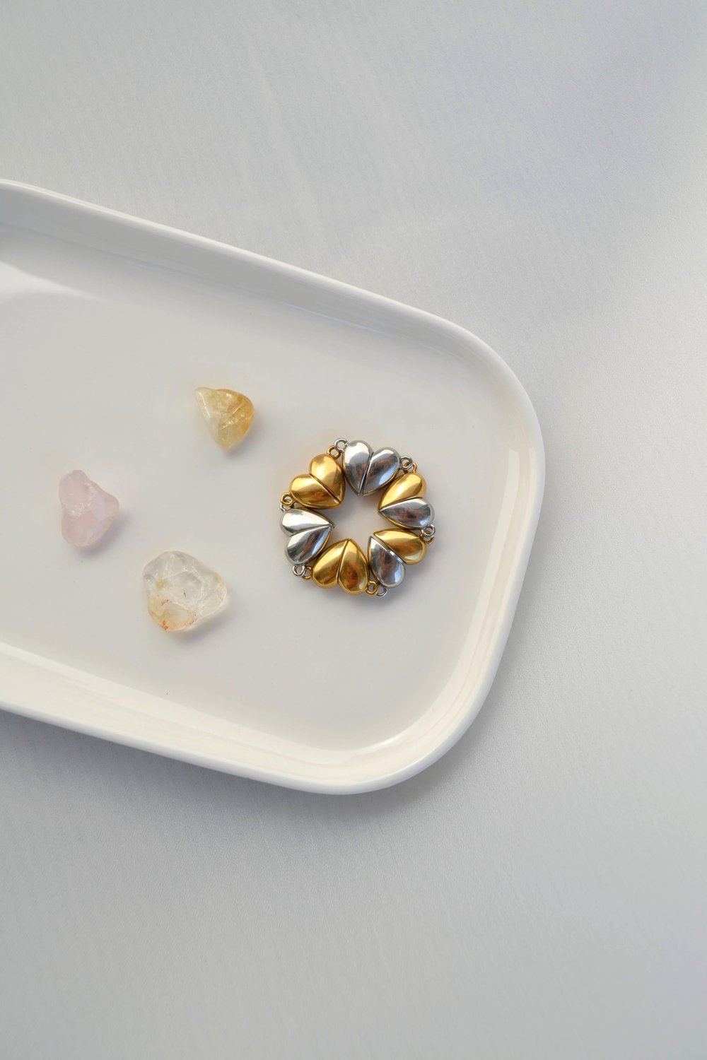 Mıknatıslı Kalp Çelik Charm Seti (6'lı – Gold, Silver & Mix)