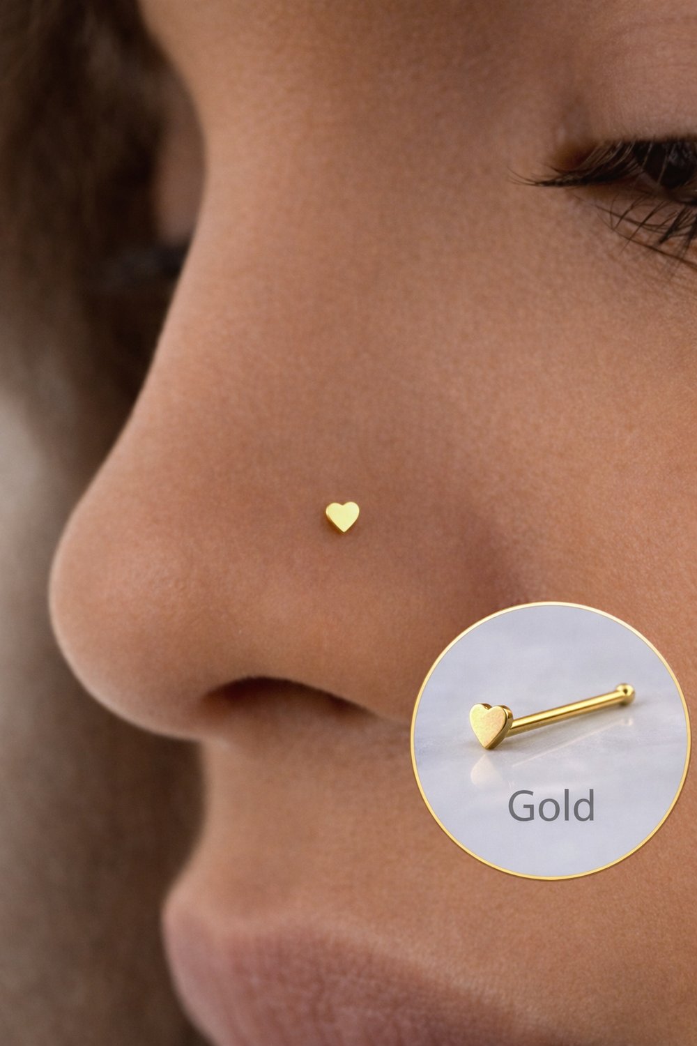 Mini Kalpli 316 L Çelik Hızma Gold Renk