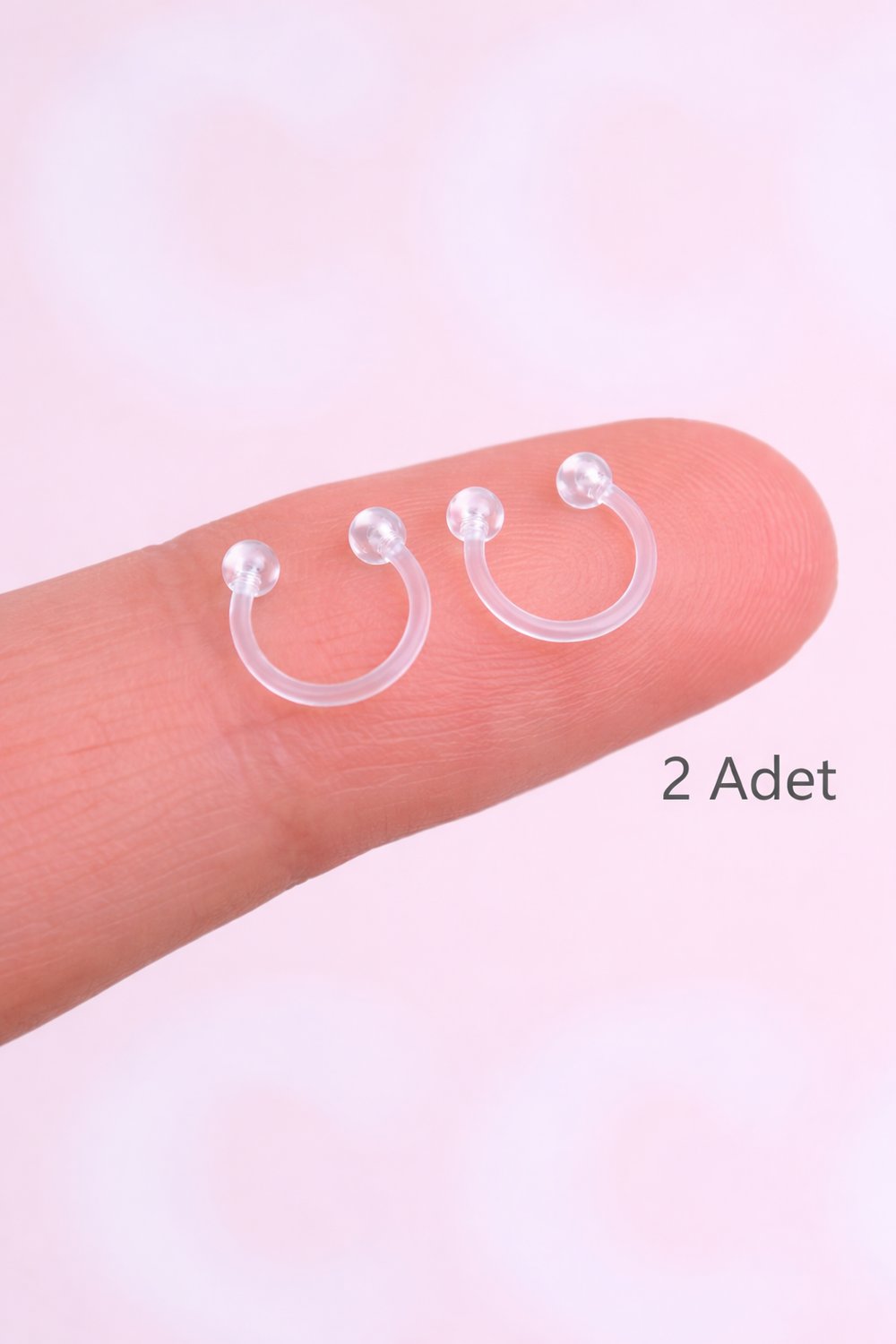 Silikon Tragus Piercing Helix Kıkırdak Smile Piercing 2 Adet