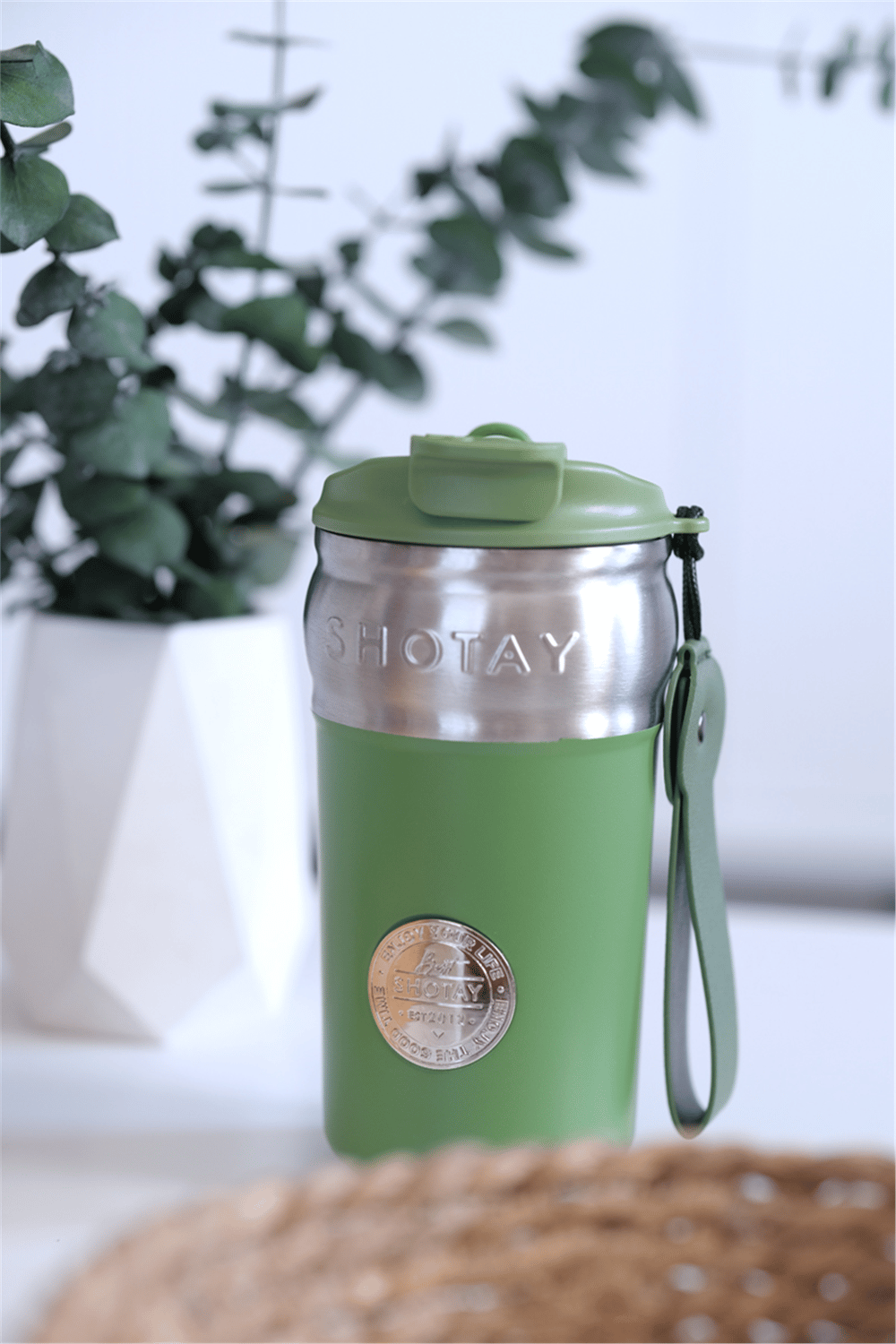 Kişiye Özel 420 ml Yeşil Paslanmaz Çelik Kahve Termosu