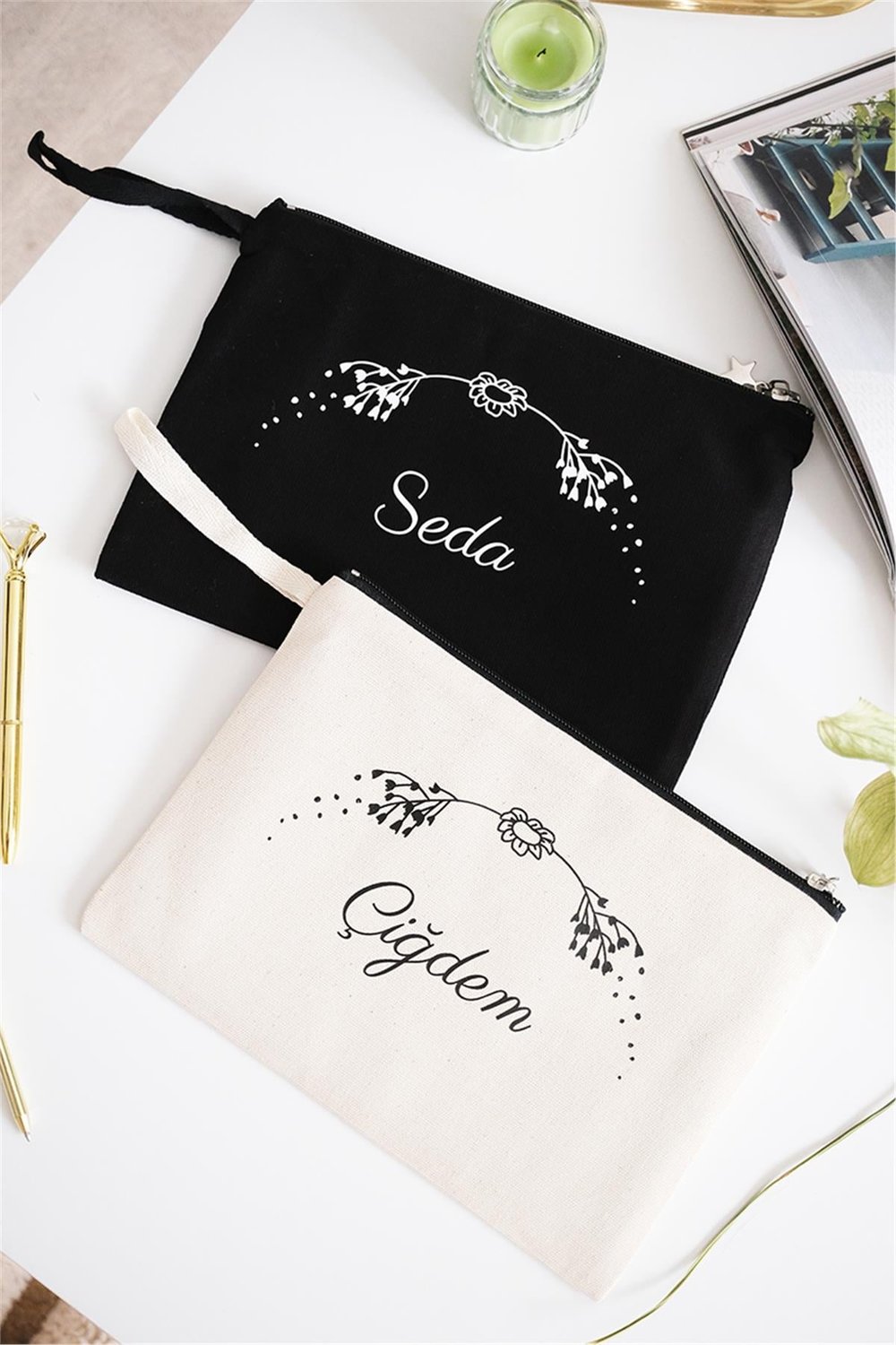 Kişiye Özel Ham Renk Clutch Çanta