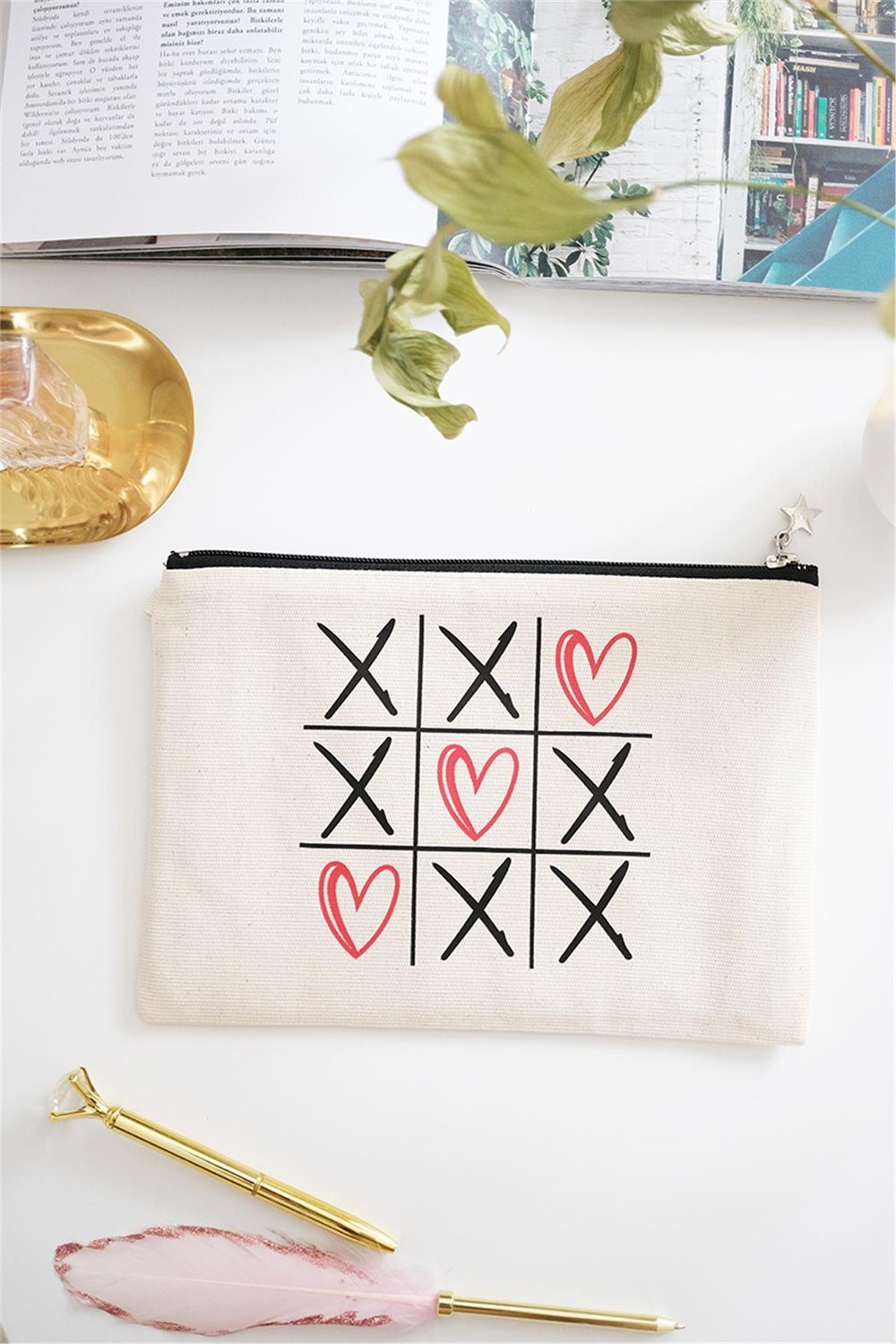 Kalpli Ham Renk Clutch Çanta