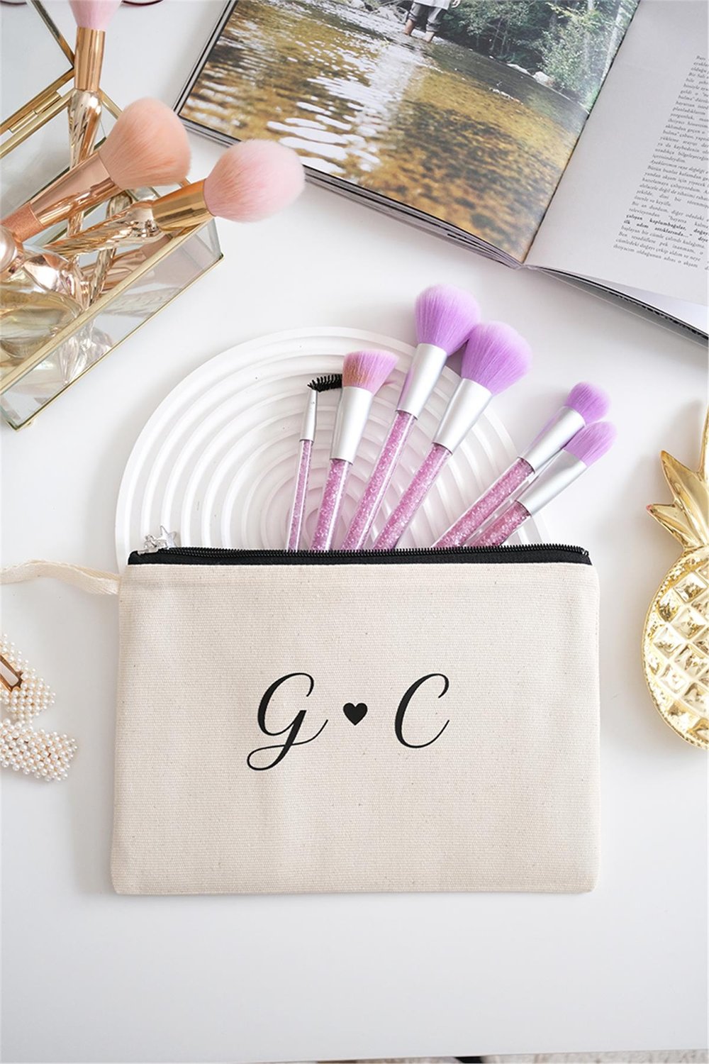 Kişiye Özel Ham Renk Clutch Çanta