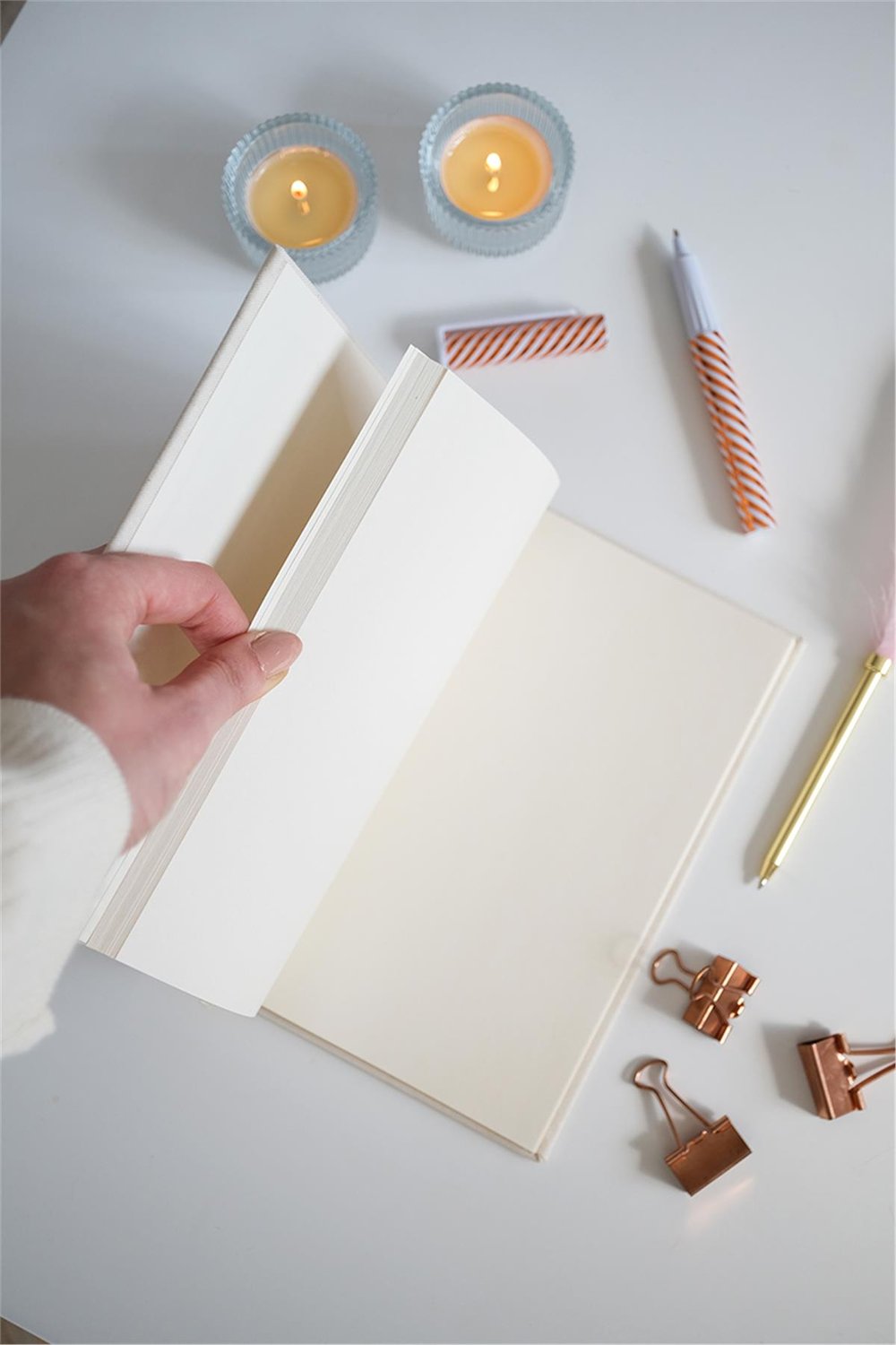 Kişiye Özel Kanvas Defter Ham Renk