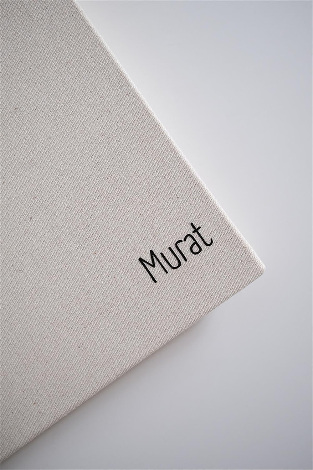 Kişiye Özel Kanvas Defter Ham Renk