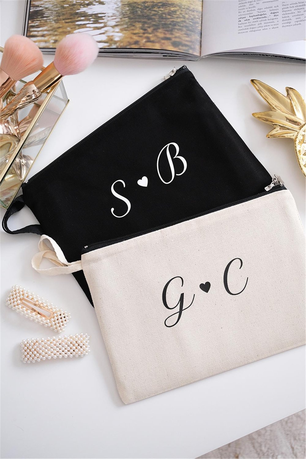 Kişiye Özel Siyah Renk Clutch Çanta