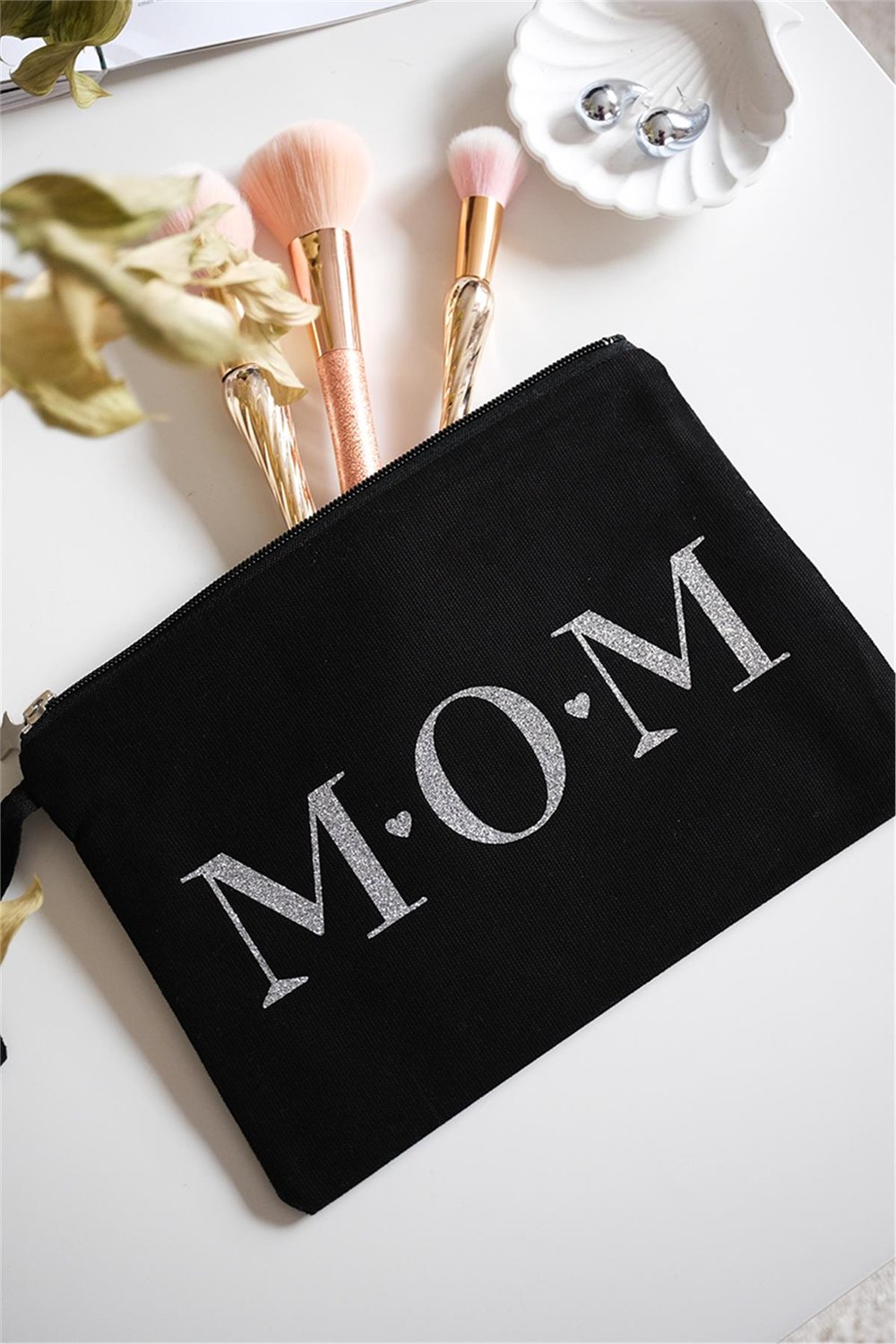 Mom Siyah Renk Clutch Çanta