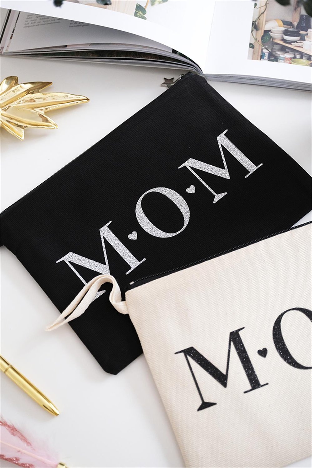 Mom Siyah Renk Clutch Çanta