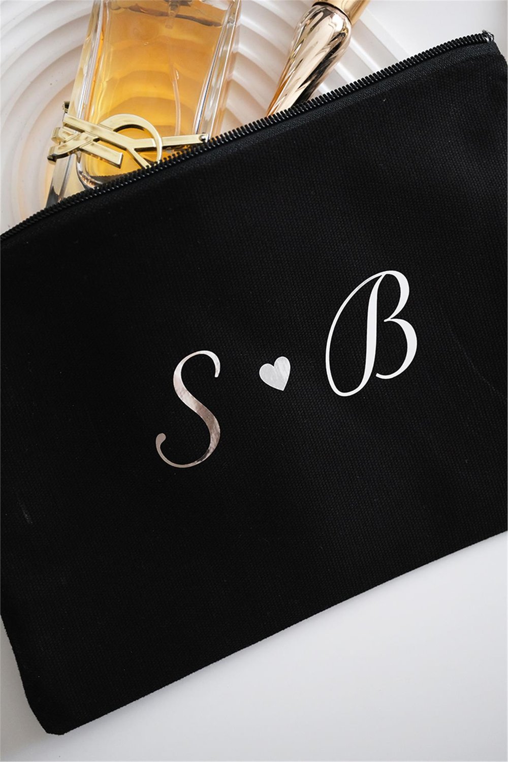 Kişiye Özel Siyah Renk Clutch Çanta