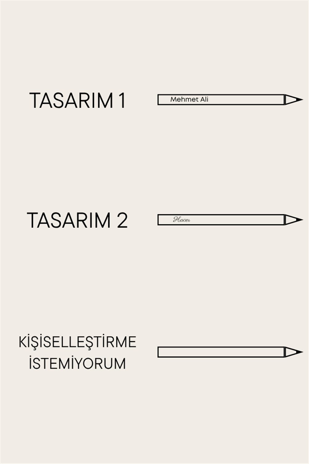 Kişiye Özel Titanyum Uçlu Siyah Bitmeyen Kurşun Kalem
