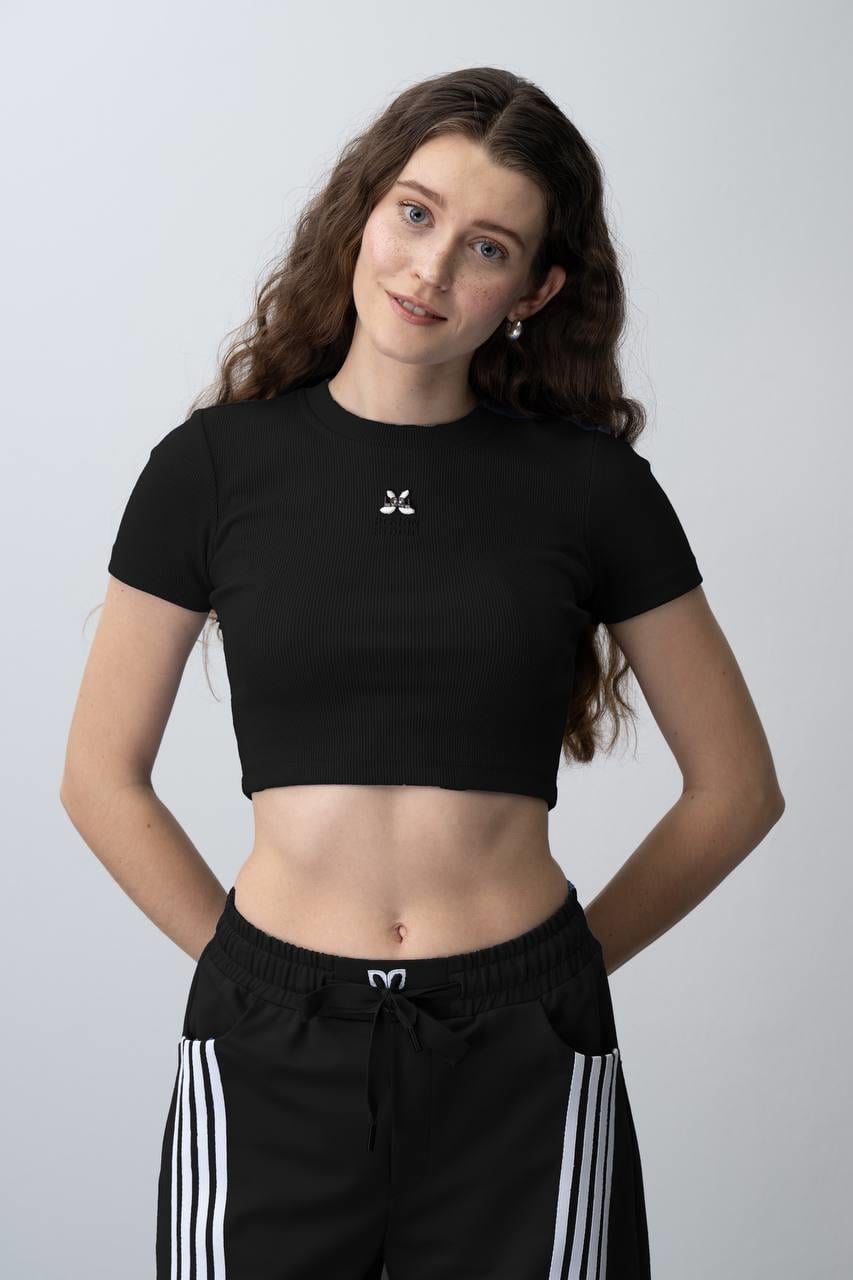 Kız Çocuk Kaşkorse Siyah Crop Badi